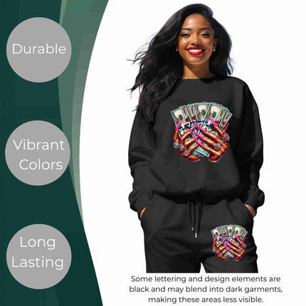 Pretty Paid Energy 6-Pack Crafter’s & DIY Bundle – 3 Eco-Solvent Iron-On Heat Transfers + 3 Sublimation Iron-On Heat Transfers, Ready to Press. Bonus: 4 Matching 2-Inch Stickers