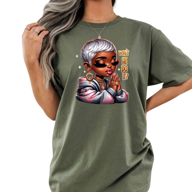 Won't He Do It? Heat Transfers 3-Pack, Ready to Press, Vibrant Long-Lasting Prints (Iron-On Transfers Only)