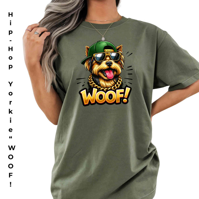 Hip-Hop Yorkie “WOOF! Heat Transfers 3-Pack, Ready to Press, Vibrant Long-Lasting Prints (Iron-On Transfers Only)