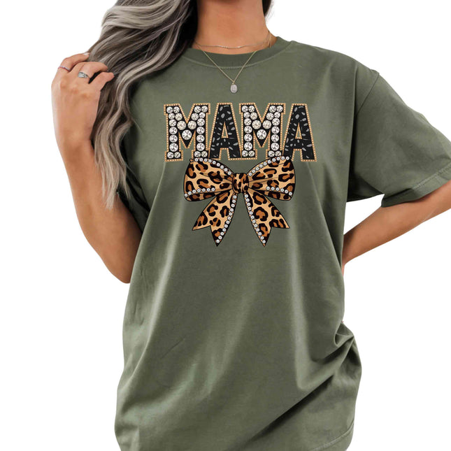 Mama Leopard Bow Heat Transfers 3-Pack, Ready to Press, Vibrant Long-Lasting Prints (Iron-On Transfers Only)