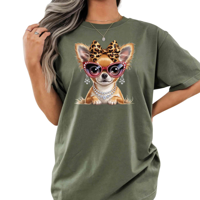 Leopard Luxe Chihuahua Heat Transfers 3-Pack, Ready to Press, Vibrant Long-Lasting Prints  (Iron-On Transfers Only)