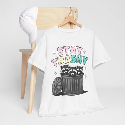 Stay Trashy Racoon Trio — Cute Trash Graphic Tee