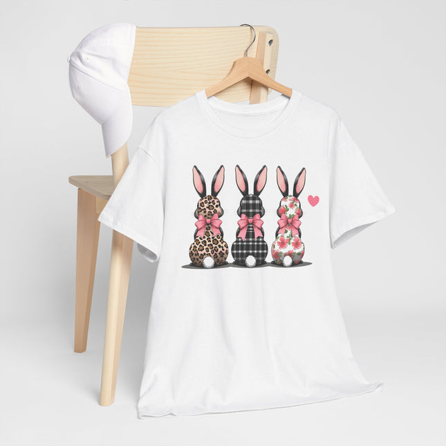 Easter Floral Plaid Bunny T-Shirt