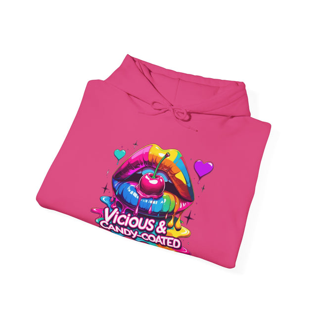 Hoodie — Vicious & Candy-Coated Rainbow Lips Graphic Hoodie