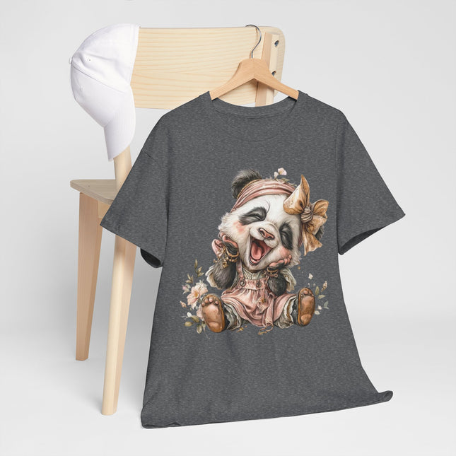 Cute Baby Panda Tee — Adorable Floral Bow Graphic T-Shirt