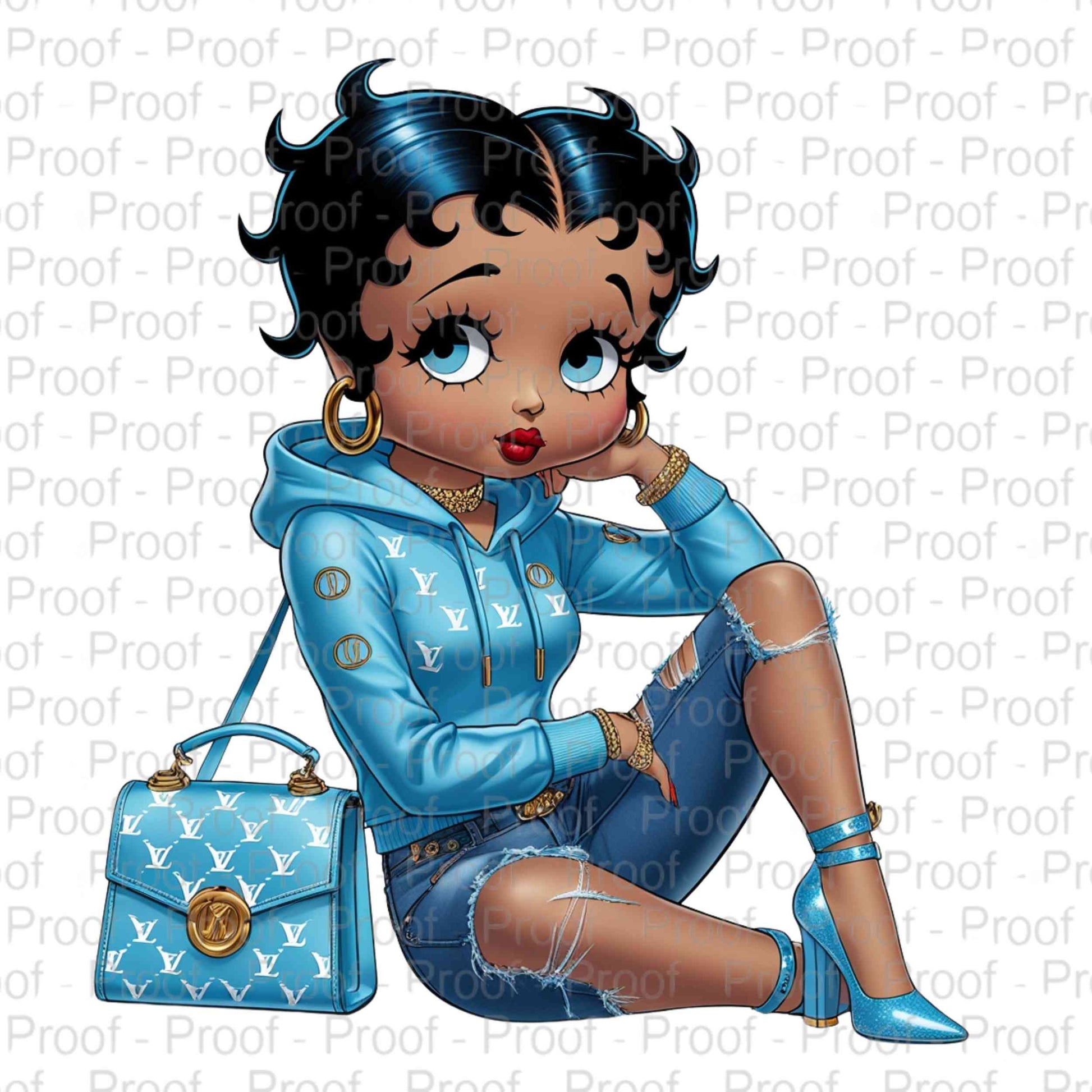 Sophisticated Betty In Blue-Exclusive Image Vault Collection-5 Digital Files Digital File Style-Junction Custom Designs & Prints