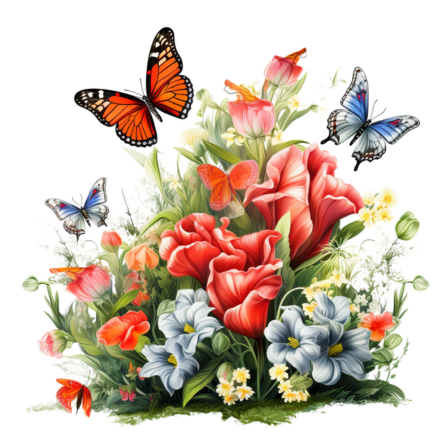 Red Garden Elegance DTF Heat Transfers DTF Transfers Style Junction – Custom Digital Designs & Apparel