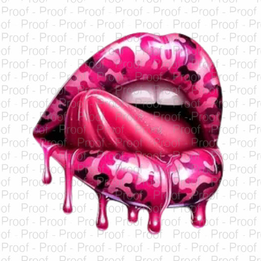 Camo Drip Lips Collection- 6 Images-Digital Download Digital File Style-Junction Custom Designs & Prints