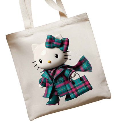 Cute Plaid Kitty PNG Instant Download Stylish Clipart High Resolution Design