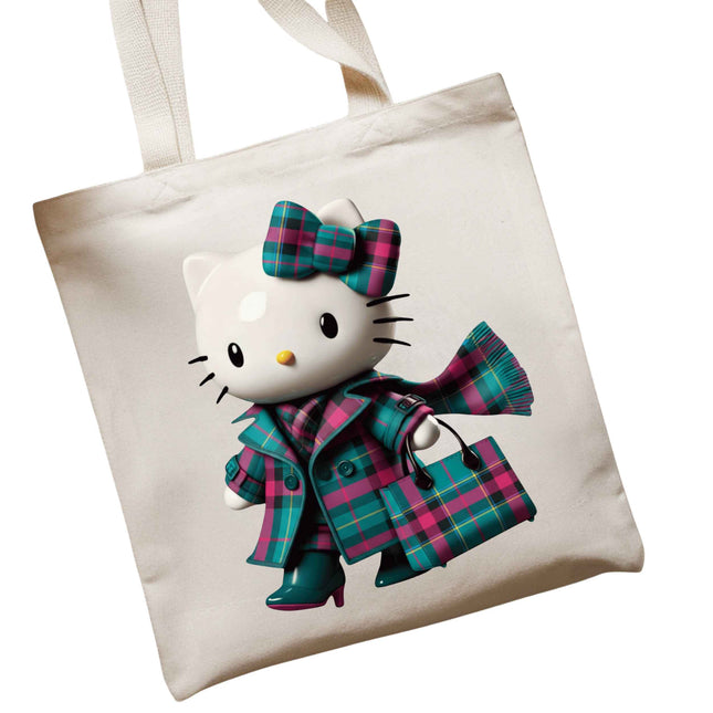 Cute Plaid Kitty PNG Instant Download Stylish Clipart High Resolution Design