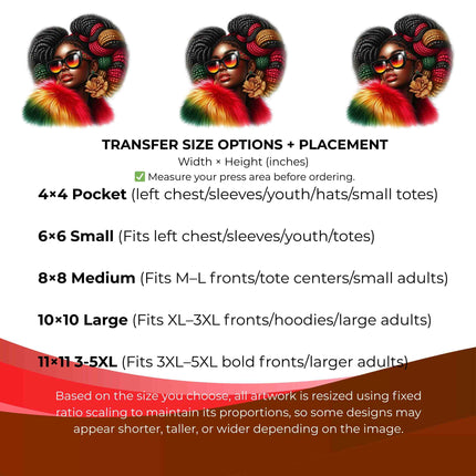 Regal Roots Radiance 6-Pack DIY Bundle – 3 Eco-Solvent Iron-On Heat Transfers + 3 Sublimation Iron-On Heat Transfers, Ready to Press. Bonus: 4 Matching 2-Inch Stickers