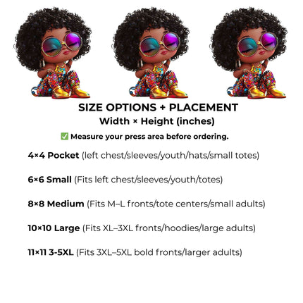 Disco Diva Glow Heat Transfers 3-Pack, Ready to Press, Vibrant Long-Lasting Prints  (Iron-On Transfers Only)