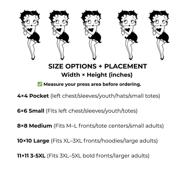 Retro Cartoon Character Girl Heat Transfers 3-Pack, Ready to Press, Vibrant Long-Lasting Prints (Iron-On Transfers Only)