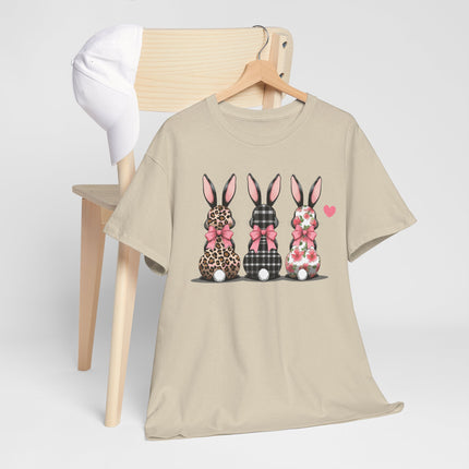 Easter Floral Plaid Bunny T-Shirt