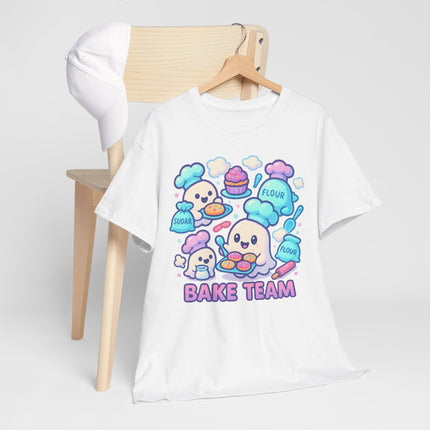 Ghost Bake Team T-Shirt — Cute Pastel Baking Crew Tee