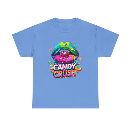 T-Shirt — Candy Crush Colorful Lip & Cherry Graphic Tee
