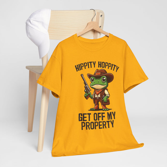 Frog Tee — "Hippity Hoppity Get Off My Property" Funny Holiday T-Shirt