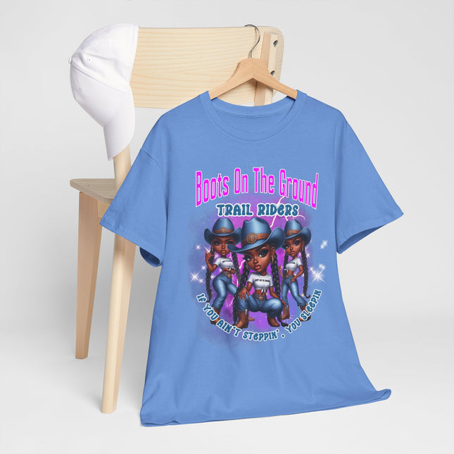 Boots On The Ground Trail Riders T-Shirt — Women Cowgirl Graphic Tee