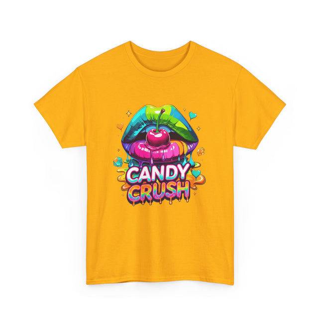 T-Shirt — Candy Crush Colorful Lip & Cherry Graphic Tee