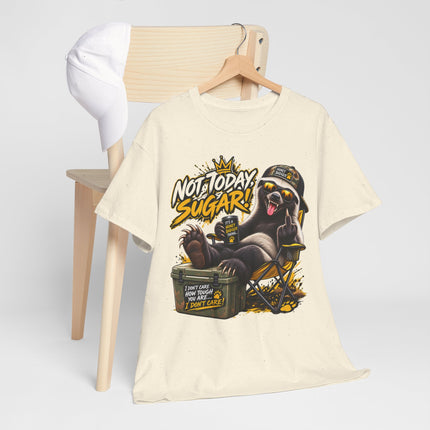 Graphic Tee — "Not Today Sugar!" Relaxing Pug Lounge T-Shirt
