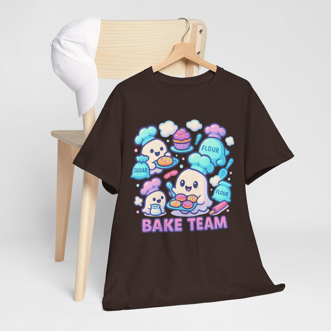Ghost Bake Team T-Shirt — Cute Pastel Baking Crew Tee