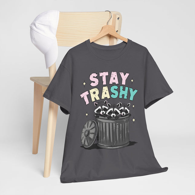 Stay Trashy Racoon Trio — Cute Trash Graphic Tee