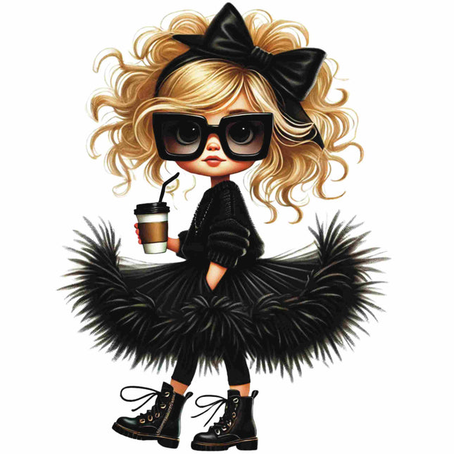 Vintage-Inspired Fashion Doll – DTF Heat Transfers #6 DTF Transfers Style Junction – Custom Digital Designs & Apparel