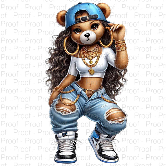 Bad Bit$% Bear-Digital Download Digital File Style-Junction Custom Designs & Prints