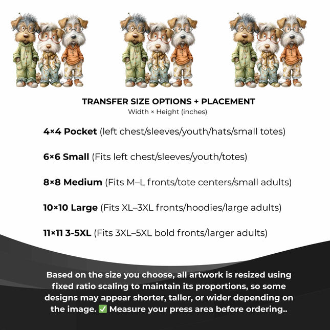 The Nerdy Paw Pack 6-Pack Crafter’s & DIY Bundle – 3 Eco-Solvent + 3 Sublimation Ready-to-Press Iron-On Heat Transfers for T-Shirts, Tote Bags & More, + Bonus 4 Matching 2-Inch Stickers