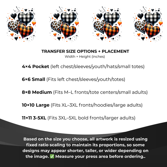 Rustic Rebel Hearts 6-Pack Ready-to-Press DIY Bundle – 3 Eco-Solvent + 3 Sublimation Iron-on Heat Transfers with 4 Bonus 2-Inch Stickers