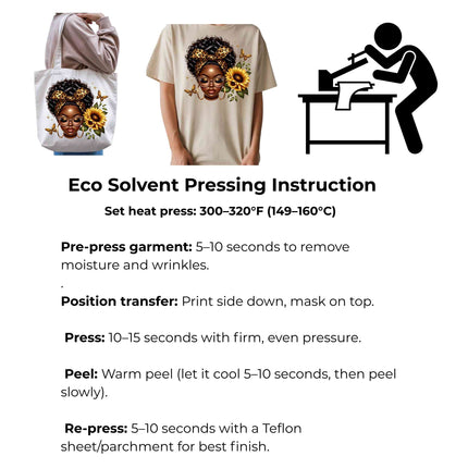 Sunflower Queen Elegance Heat Transfers 3-Pack, Ready to Press, Vibrant Long-Lasting Prints  (Iron-On Transfers Only)