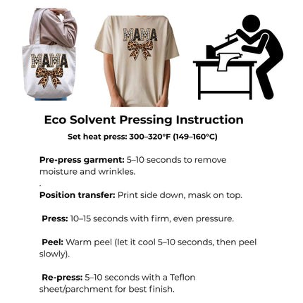Mama Leopard Bow Heat Transfers 3-Pack, Ready to Press, Vibrant Long-Lasting Prints (Iron-On Transfers Only)