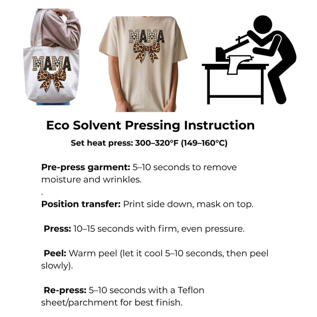 Mama Leopard Bow Heat Transfers 3-Pack, Ready to Press, Vibrant Long-Lasting Prints (Iron-On Transfers Only)