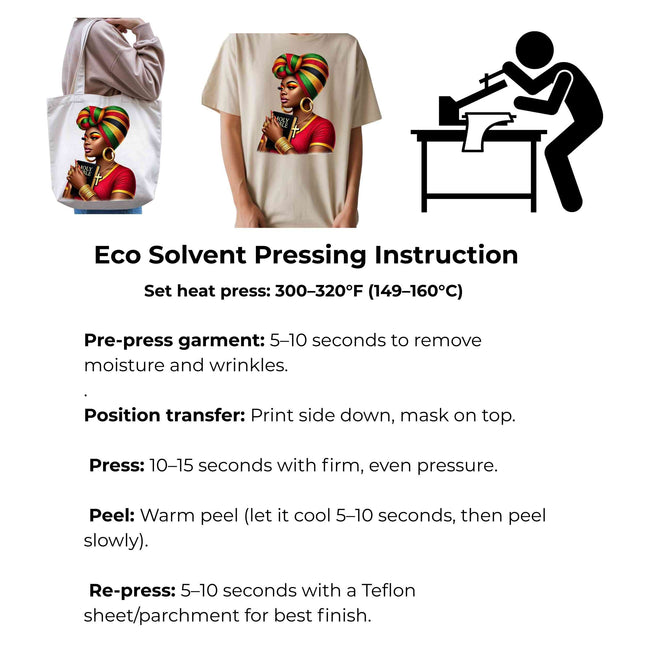 Praying Woman #1 Heat Transfers 3-Pack, Ready to Press, Vibrant Long-Lasting Prints (Iron-On Transfers Only)