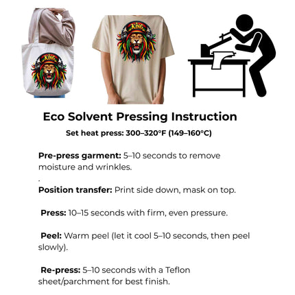 King Lion Rasta Heat Transfers 3-Pack, Ready to Press, Vibrant Long-Lasting Prints (Iron-On Transfers Only)