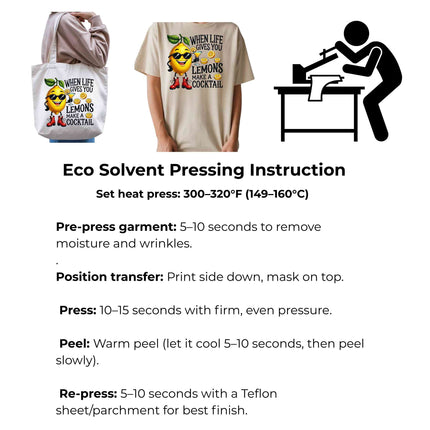 When Life Gives You Lemons Heat Transfers 3-Pack, Ready to Press, Vibrant Long-Lasting Prints (Iron-On Transfers Only)