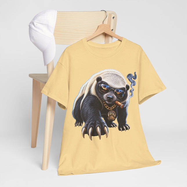 Honey Badger Graphic Tee — Fierce Smoky Streetwear T-Shirt