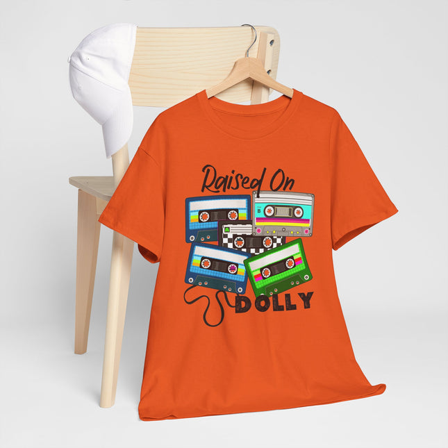 Raised On Dolly Cassette Tape Tee — Retro Music T-Shirt