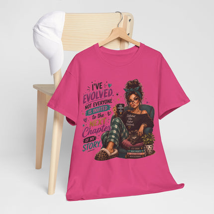 T-Shirt — "I've Evolved" Cozy Reader Graphic Tee