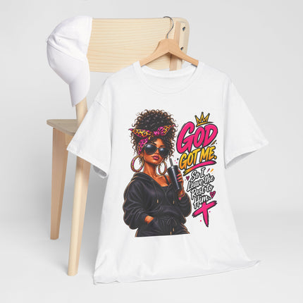 God Got Me T‑Shirt — Bold Afrocentric Faith Graphic Tee