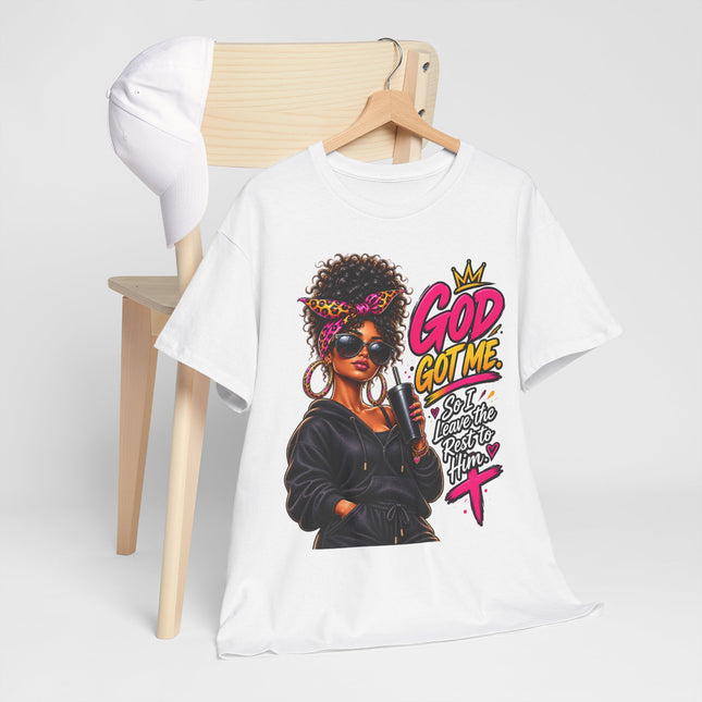 God Got Me T‑Shirt — Bold Afrocentric Faith Graphic Tee
