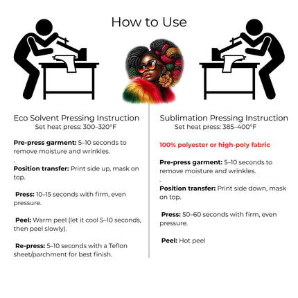 Regal Roots Radiance 6-Pack DIY Bundle – 3 Eco-Solvent Iron-On Heat Transfers + 3 Sublimation Iron-On Heat Transfers, Ready to Press. Bonus: 4 Matching 2-Inch Stickers