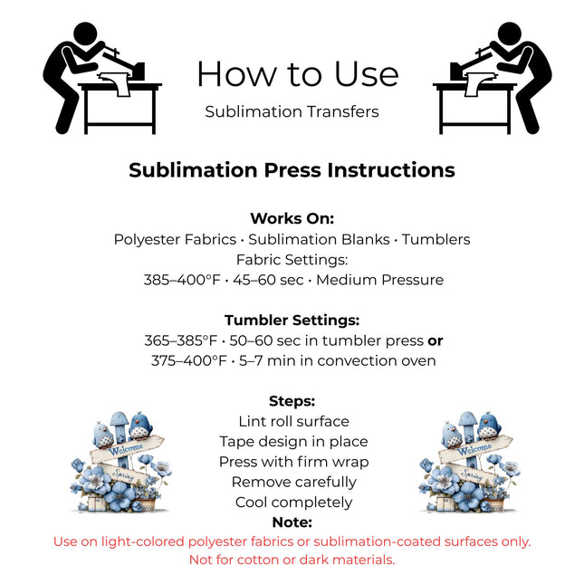 Welcome Spring DIY Craft Kit 9-Piece Creator Bundle Transfers for Shirts, Mugs & Tumblers with Stickers