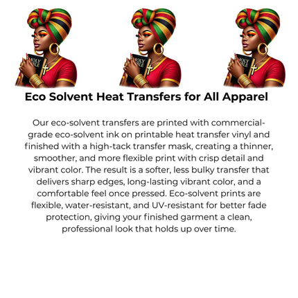 Praying Woman #1 Heat Transfers 3-Pack, Ready to Press, Vibrant Long-Lasting Prints (Iron-On Transfers Only)