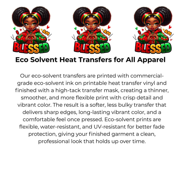 I Am Blessed Heat Transfers 3-Pack, Ready to Press, Vibrant Long-Lasting Prints (Iron-On Transfers Only)