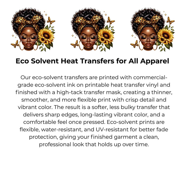Sunflower Queen Elegance Heat Transfers 3-Pack, Ready to Press, Vibrant Long-Lasting Prints  (Iron-On Transfers Only)