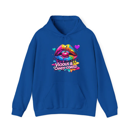 Hoodie — Vicious & Candy-Coated Rainbow Lips Graphic Hoodie