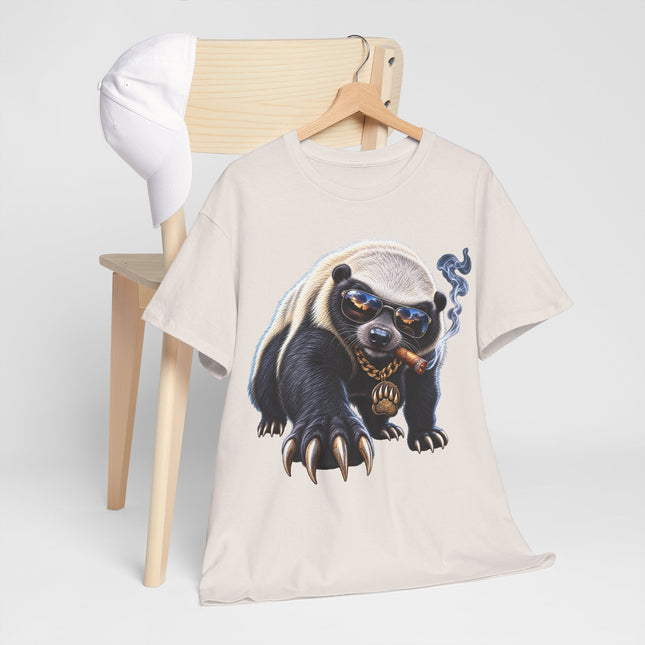 Honey Badger Graphic Tee — Fierce Smoky Streetwear T-Shirt