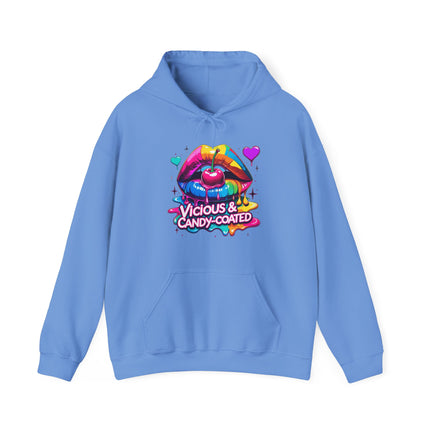 Hoodie — Vicious & Candy-Coated Rainbow Lips Graphic Hoodie