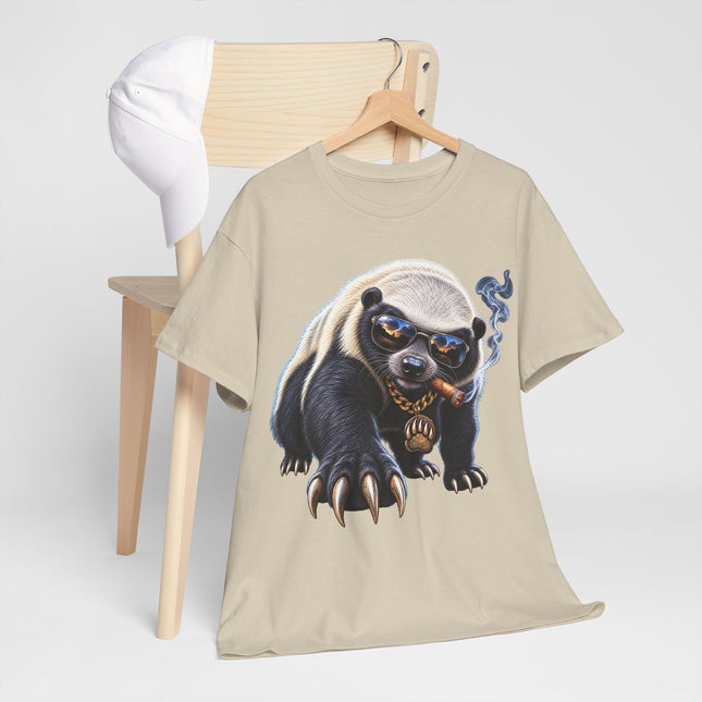 Honey Badger Graphic Tee — Fierce Smoky Streetwear T-Shirt